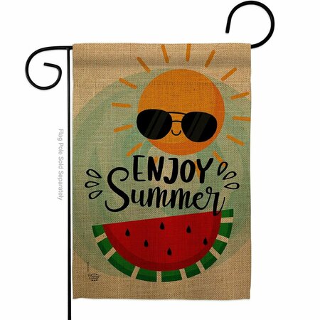 CUADRILATERO Enjoy Summer Summertime Fun & Sun 13 x 18.5 in. Double-Sided Decorative Vertical Garden Flags for CU3904901